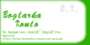 boglarka komlo business card